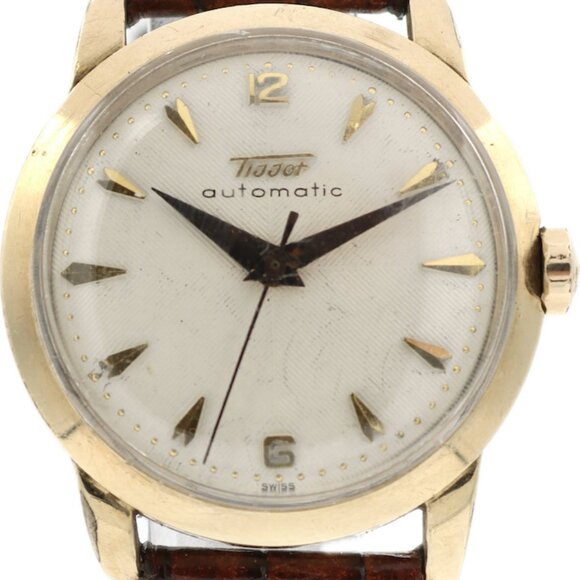 Vintage 33mm Tissot Crosshair Men's Automatic Wristwatch 28.5R-21 Swiss 10k GF - Picture 1 of 6